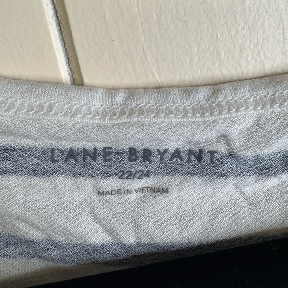 Lane Bryant Short Sleeve Striped Top 22/24 - Picture 3 of 5